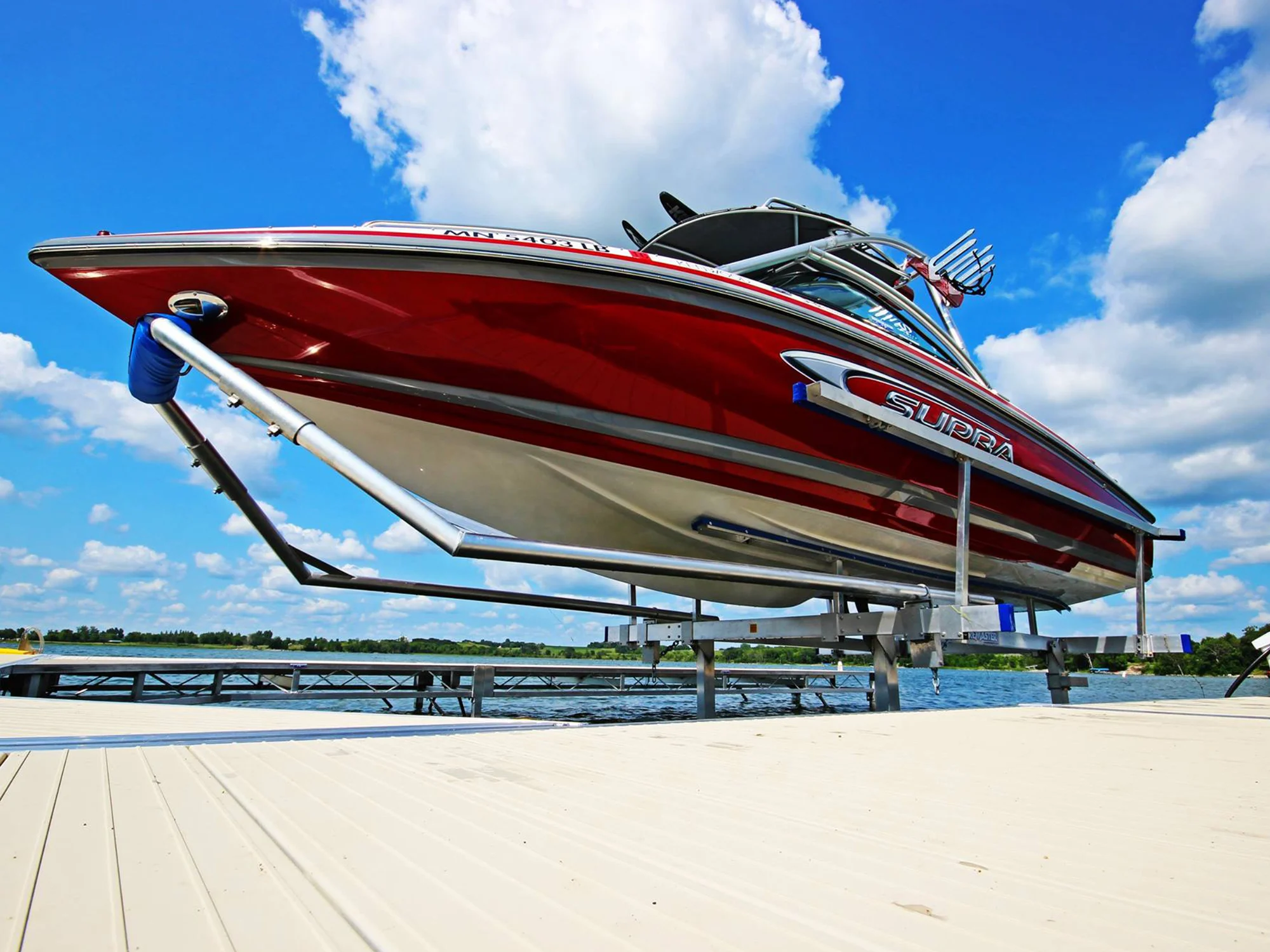 An example of the types of works we do with docks and lifts - this one being a Shoremaster lift